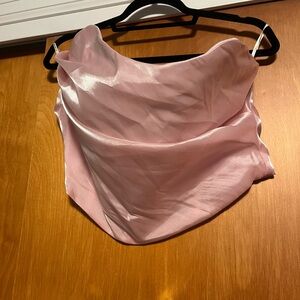 Forever 21 Light Pink Satin Top